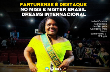 Farturense fica em 3º lugar pela Categoria Plus Size no Mister Brasil Dreams Internacional