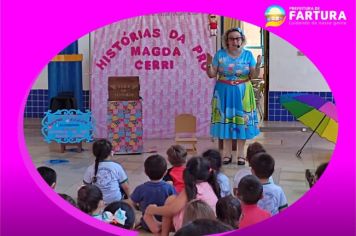 Professora Magda Cerri leva contação de histórias às escolas de Fartura