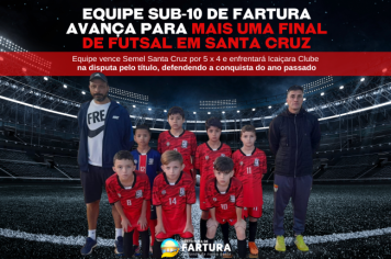 Equipe Sub-10 de Fartura avança para mais uma final de Futsal em Santa Cruz do Rio Pardo