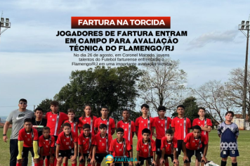 Jogadores de Fartura entram em campo para avaliação técnica do Flamengo/RJ