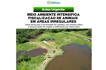 Aviso Urgente: Meio ambiente intensifica fiscalização de animais soltos em áreas irregulares