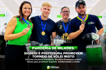 Parceria de Milhões: Sicredi e Prefeitura de Fartura promovem Torneio de Vôlei Misto