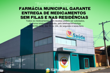“Remédio em Casa”: Farmácia Municipal garante entrega de medicamentos sem filas e nas residências 