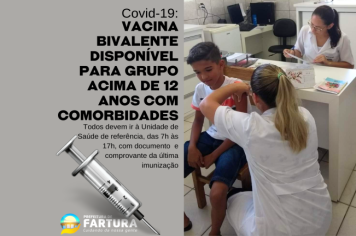 Covid-19: vacina bivalente está disponível para grupo acima de 12 anos com comorbidades