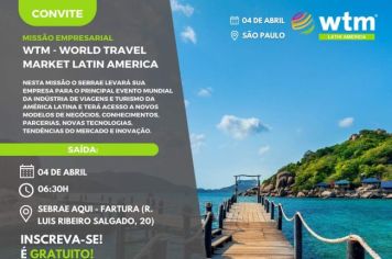 Sebrae e Prefeitura abrem inscrições para maior feira da indústria de viagens e turismo da América Latina