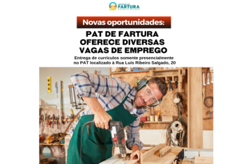 Novas oportunidades: PAT de Fartura oferece diversas vagas de emprego