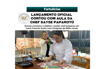 Fartulícias é lançado com aula de Dayse Paparoto, vencedora do MasterChef