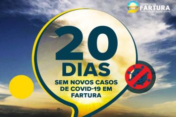 Com novo recorde, Fartura soma 20 dias sem registrar casos de Covid-19 no município