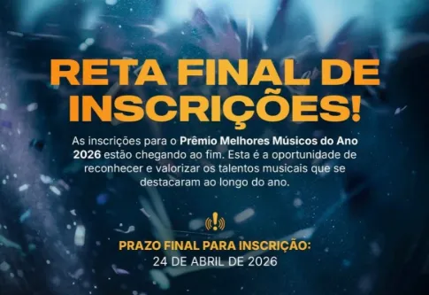 Inscrições para o Prêmio Melhores Músicos do Ano 2026 vão até 24 de abril