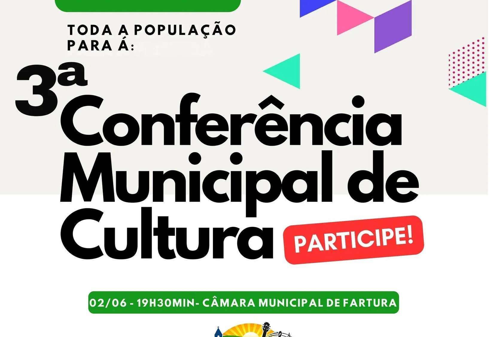 Conferência Municipal de Cultura será no dia 2 de junho