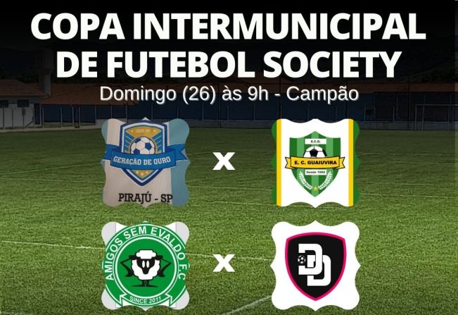 Tome nota: Domingo (26) tem início jogos da Copa Intermunicipal de Futebol Society