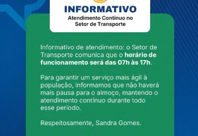 Setor de Transporte passa a funcionar em horário contínuo, sem pausa para almoço